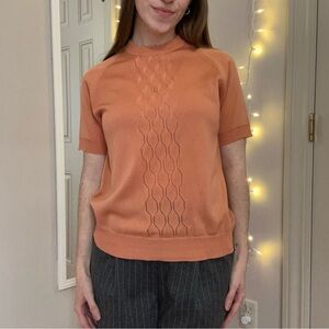 Vintage Coral Short Sleeve Top